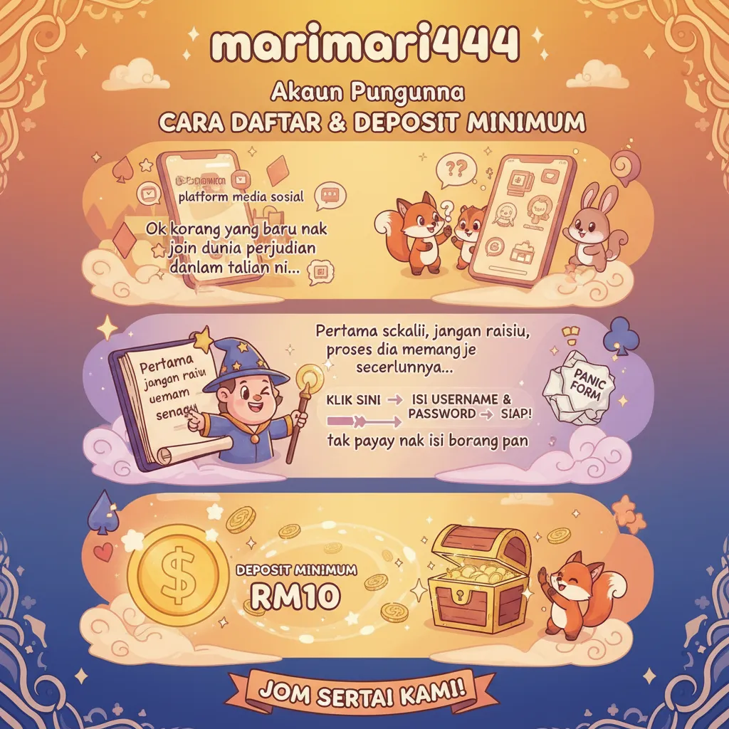 Cara Daftar Akaun marimari444 & Deposit Minimum